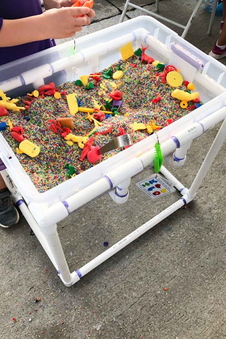 Homemade Sensory Table for Kids Using PVC Pipe