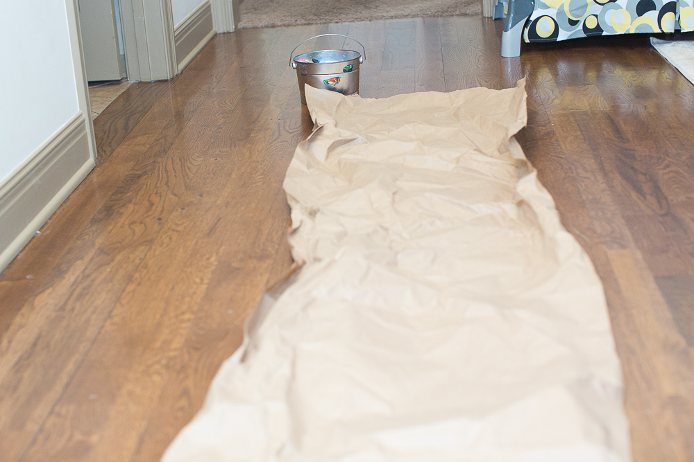 DIY gift wrapping kids project artwork