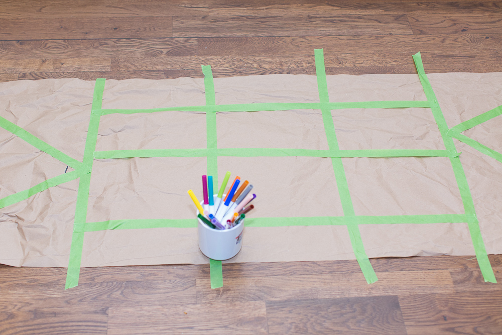 DIY gift wrapping kids project artwork