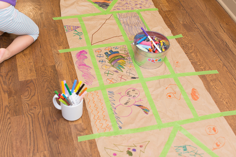DIY gift wrapping kids project artwork
