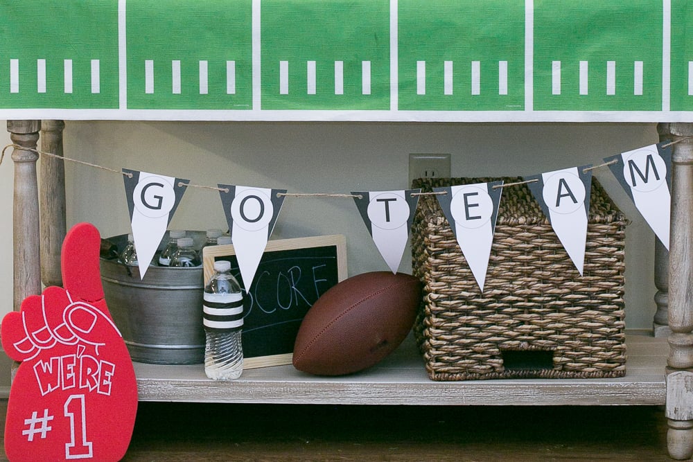 superbowl game day tablescape 