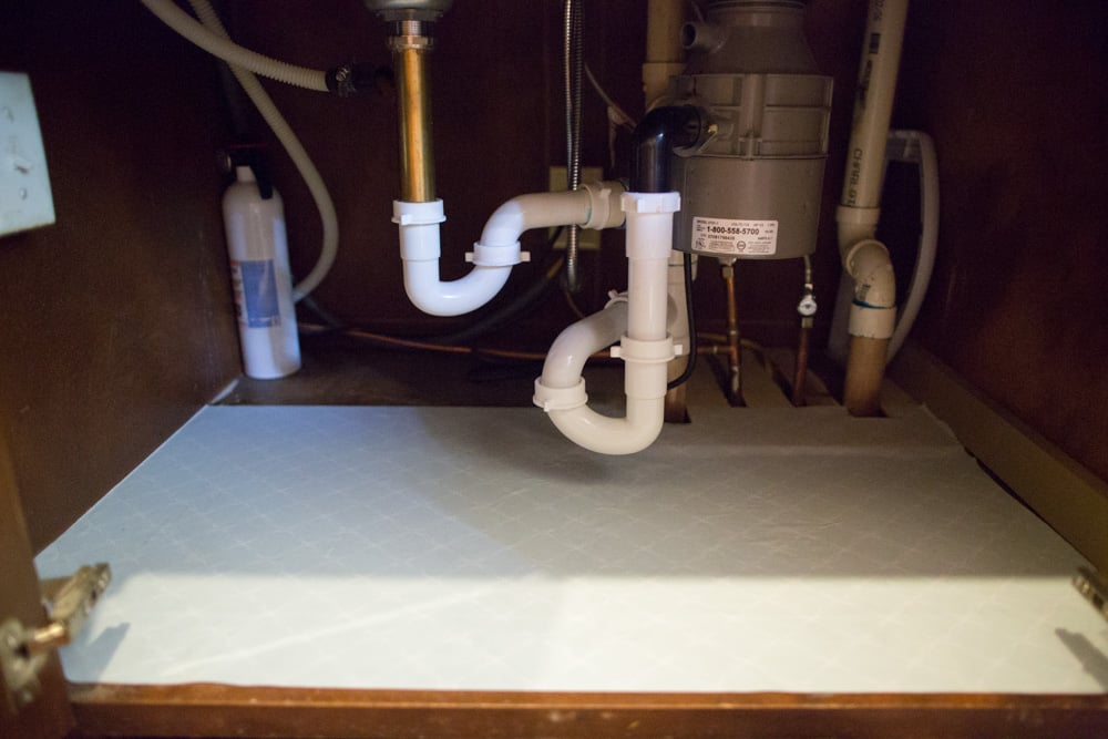 organize under the kitchen sink