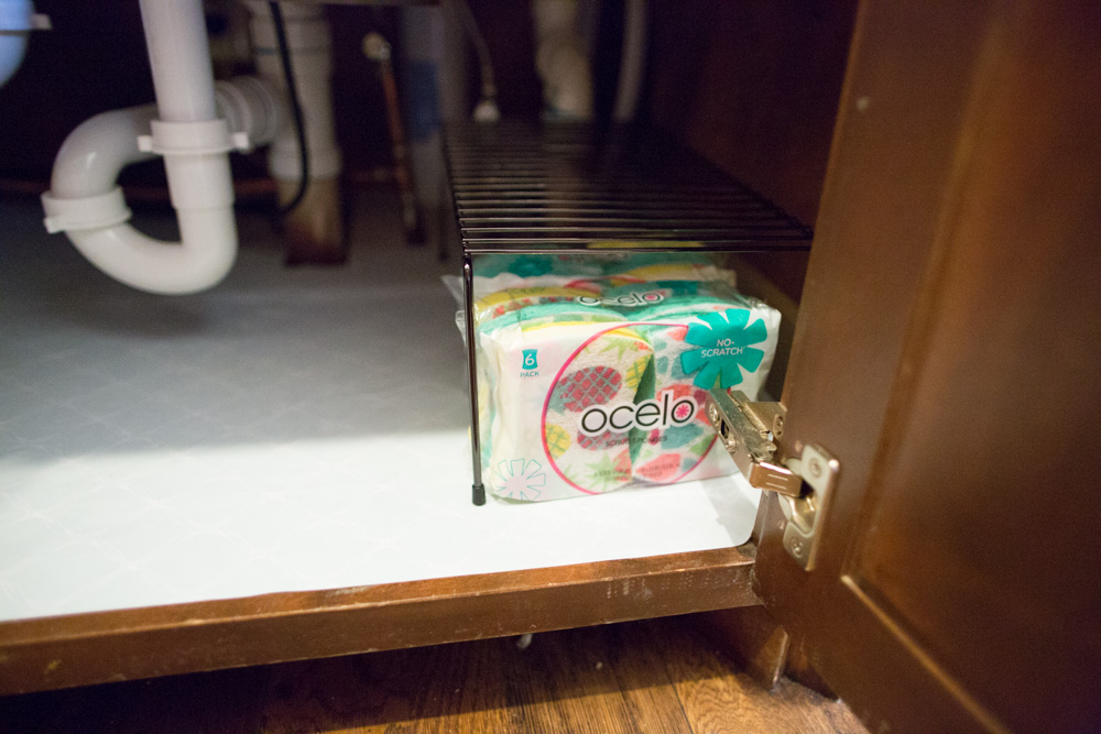 organize under the kitchen sink
