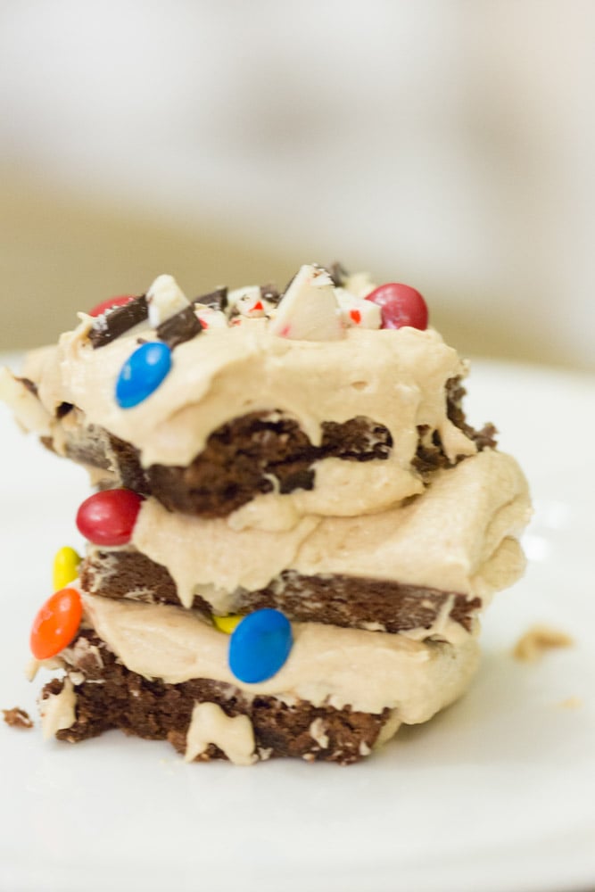 Whipped Peanut Butter Chocolate Fudge Brownies