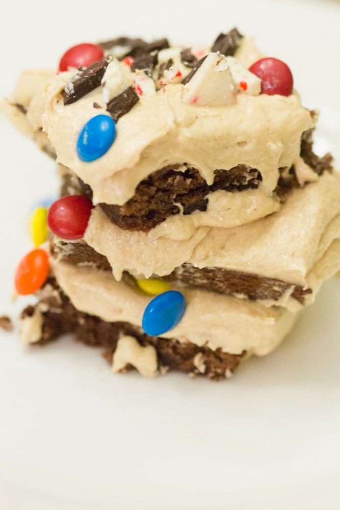 Whipped Peanut Butter Chocolate Fudge Brownies