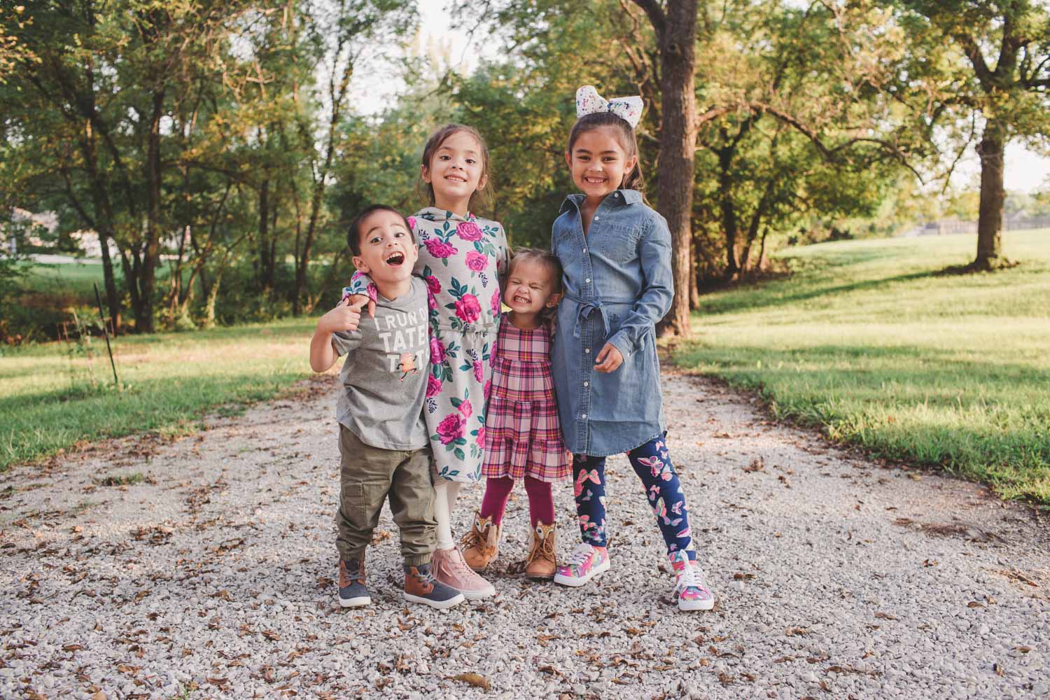 four siblings under the age of eight