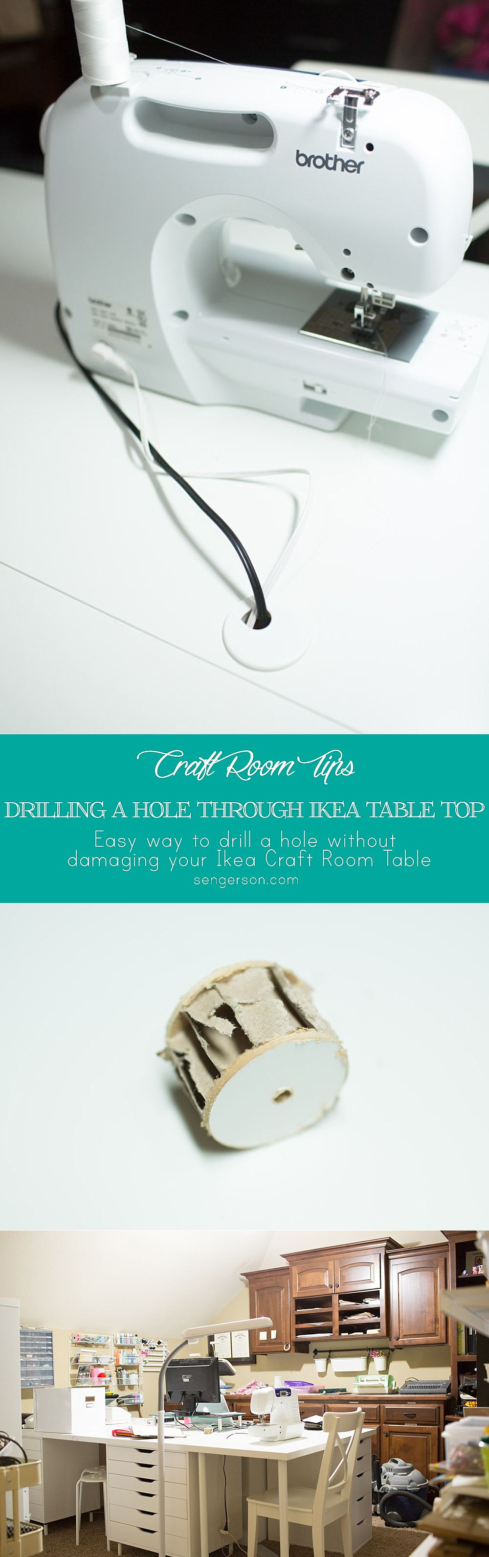 How to Drill a Hole in Ikea Linnmon Table DIY Sengerson