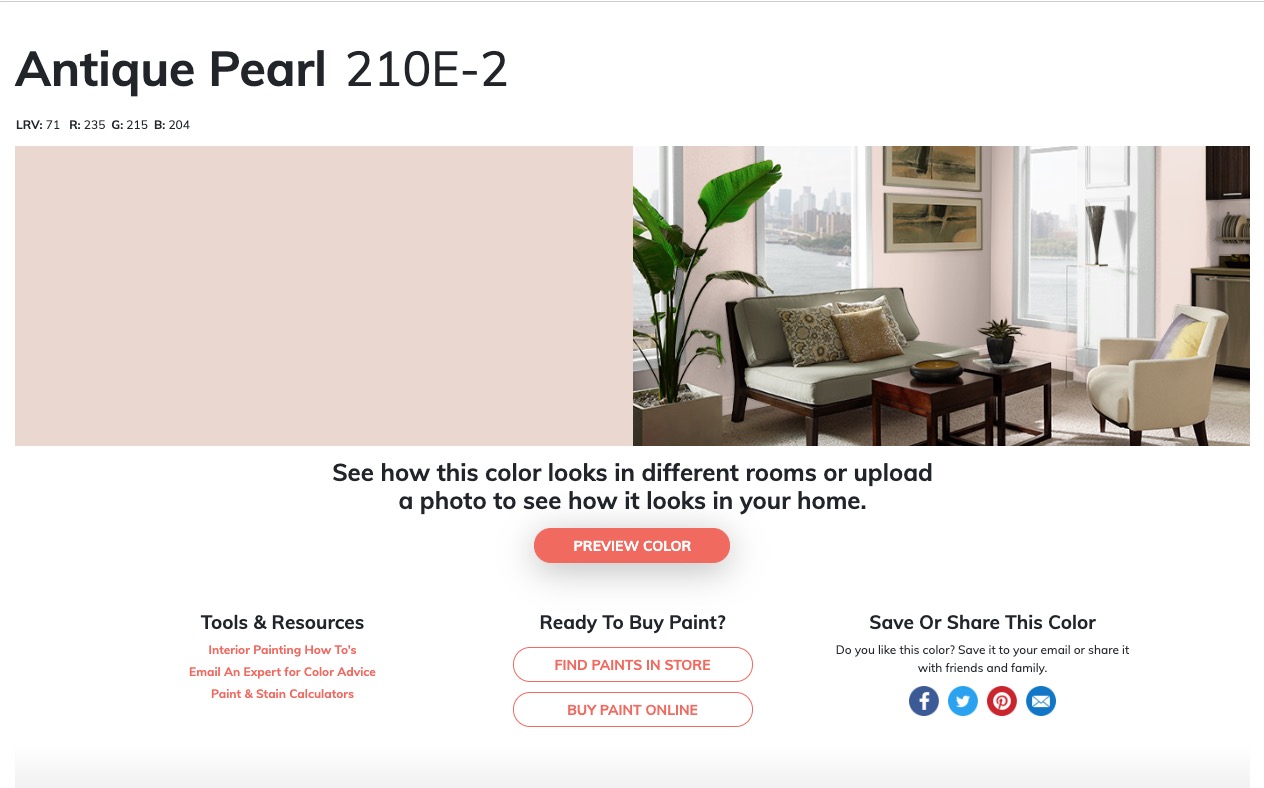 Benjamin Moore Antique Pearl The Best Subtle Lilac Paint Color