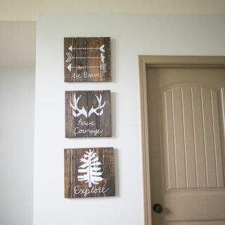 DIY Rustic Woodland Boy Nursery Decor and Wall Art