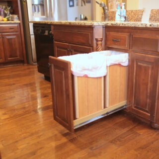 DIY Pull Out Trash Bin and Recycle Bin