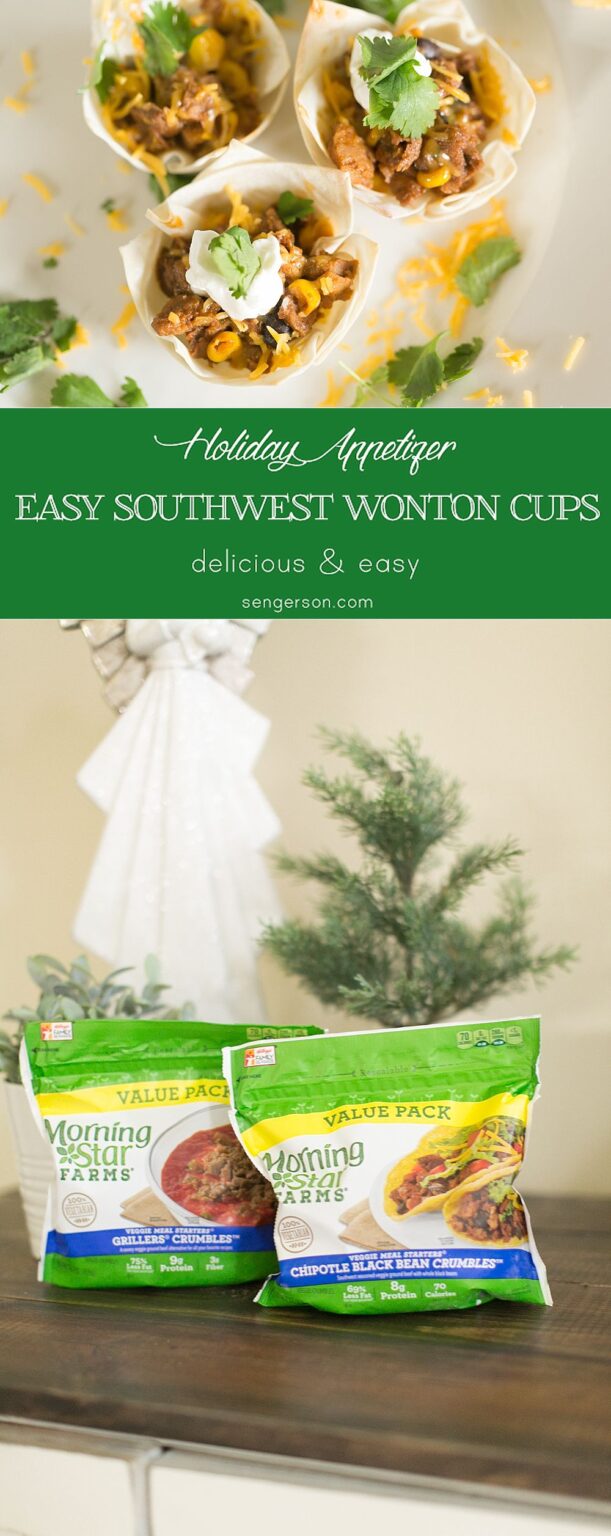 Southwestern Black Bean and Corn Wontons