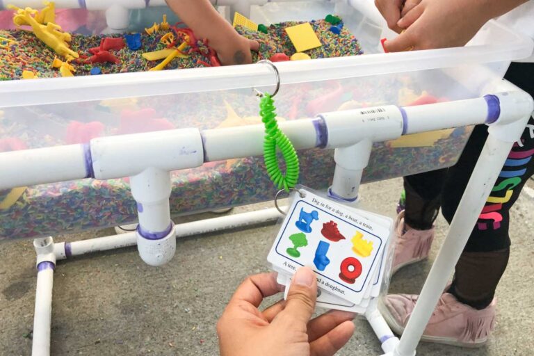 Homemade Sensory Table for Kids Using PVC Pipe