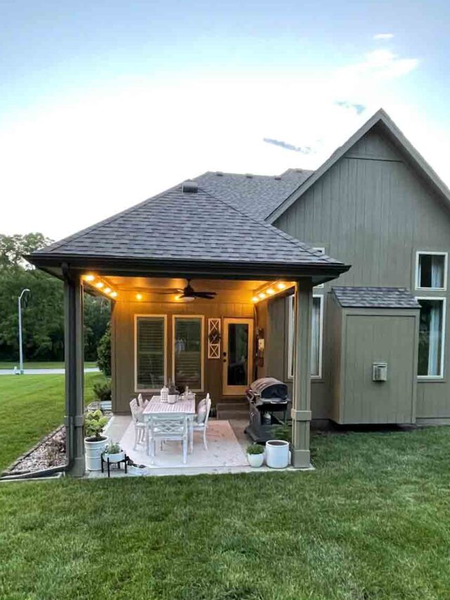 How to Hang String Lights Under Covered Patio Sengerson Home DIY