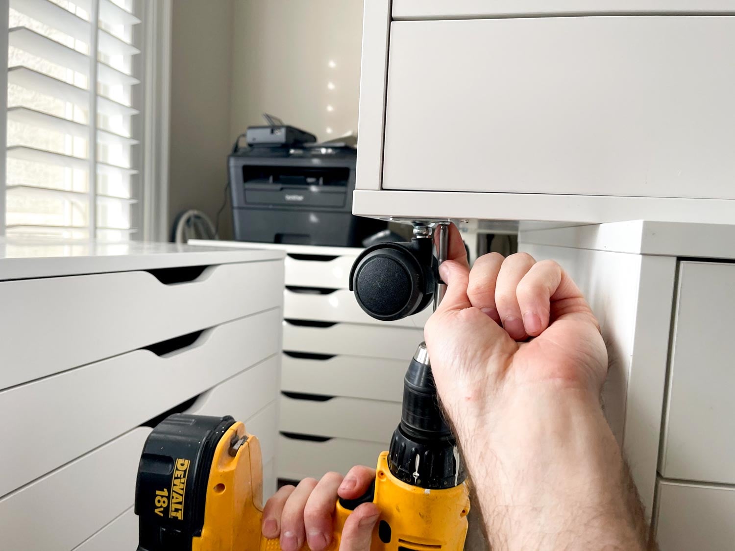 How to Add Legs to IKEA Alex or Kallax Units (Super Simple and Easy)