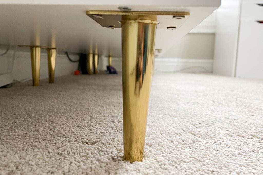 How to Add Legs to IKEA Alex or Kallax Units (Super Simple and Easy)