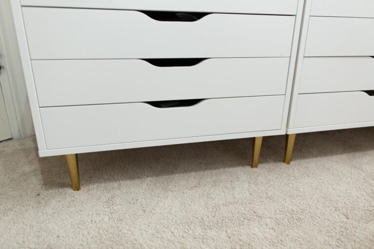 How to Add Legs to IKEA Alex or Kallax Units (Super Simple and Easy)