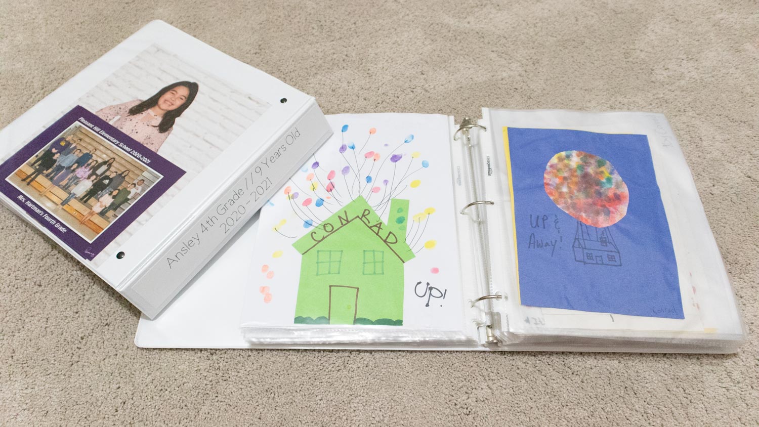 Simple Way to Organize Kid's School Work and Art Projects