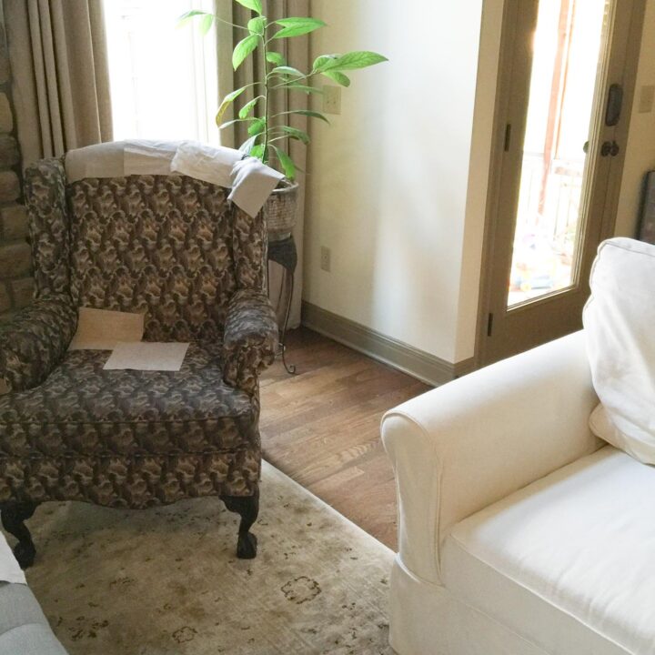 Wingback Chair Makeover Reupholstery Cost and Tutorial (Best Tips)