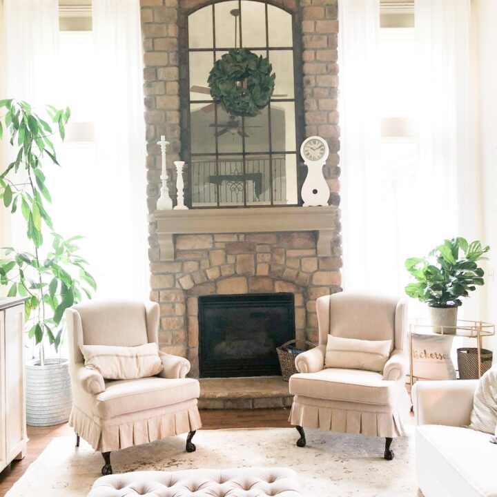 Wingback Chair Makeover Reupholstery Cost and Tutorial (Best Tips)