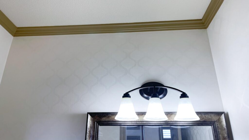 diy wall pattern paint with same color different sheen