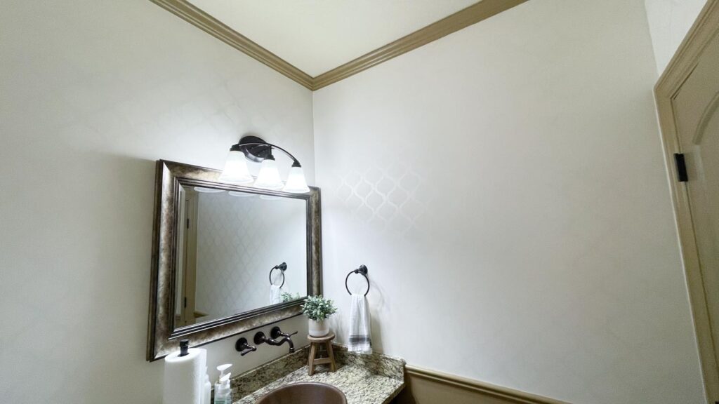 diy wall pattern paint with same color different sheen wall color