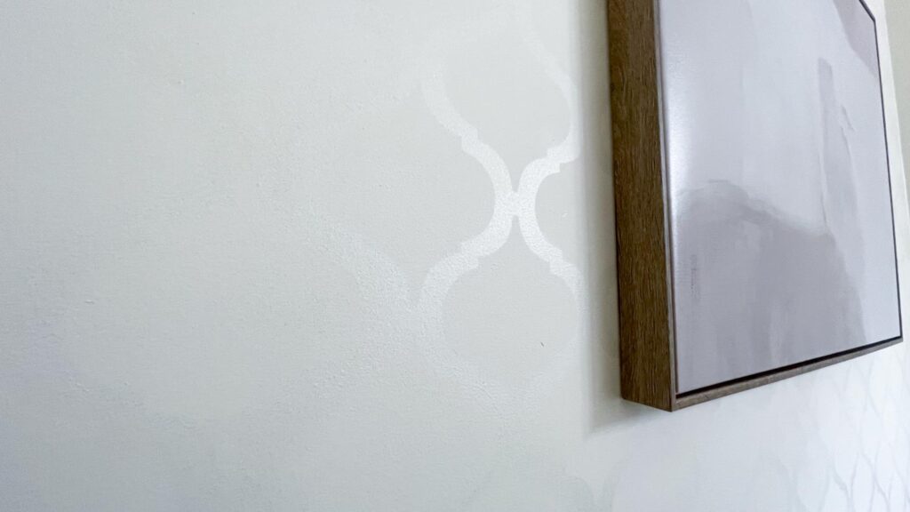 diy wall pattern paint with same color different sheen