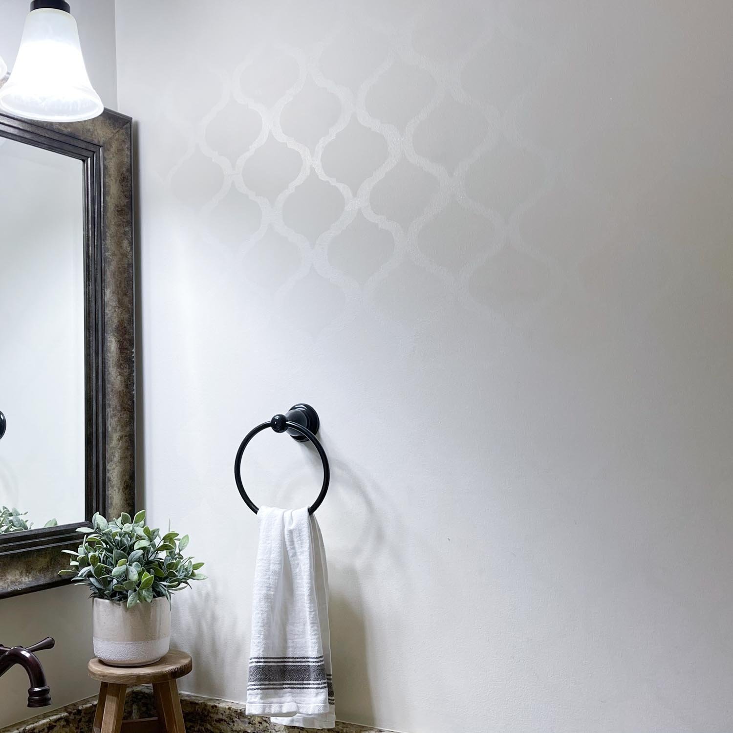 DIY Same Paint Color with Different Sheen Wall Pattern