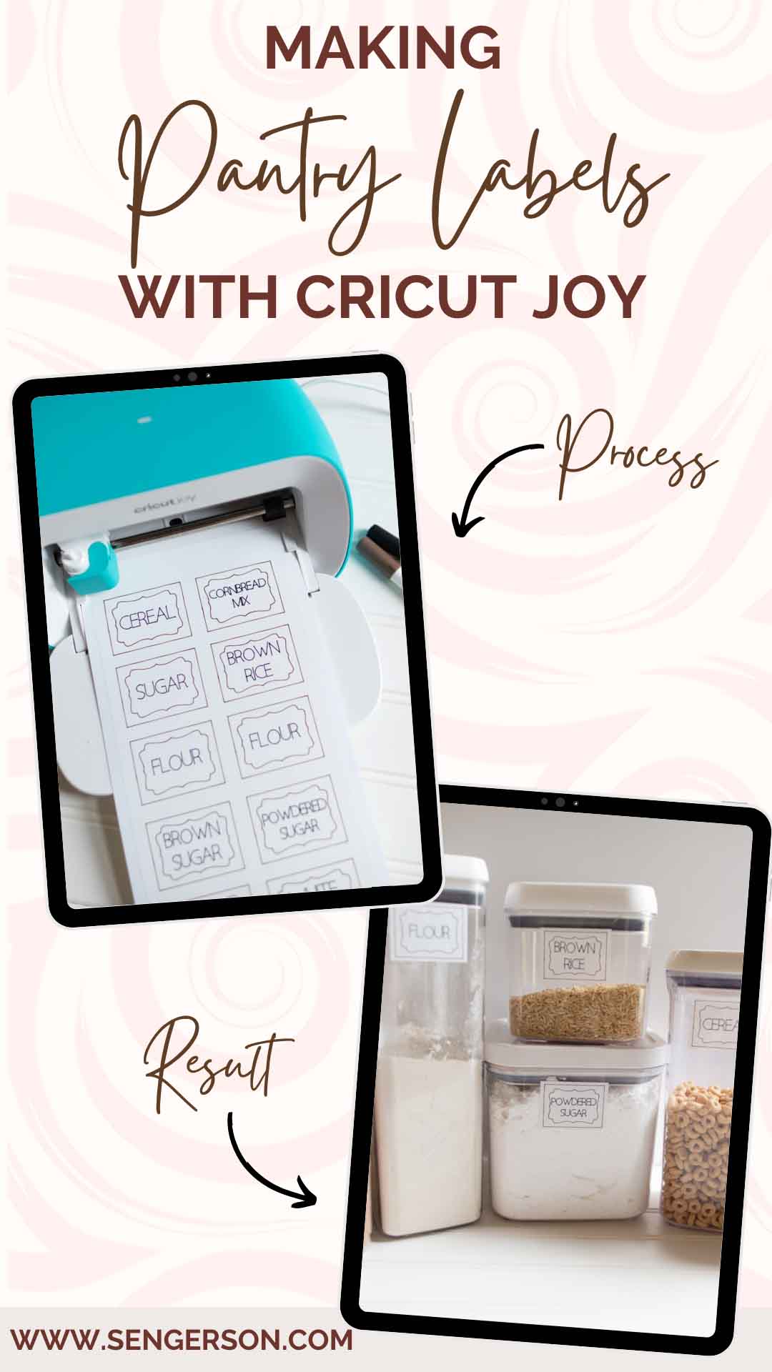 how to make pantry labels for containers with cricut joy
