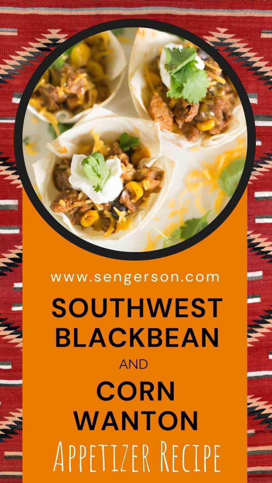 Southwestern Black Bean and Corn Wontons