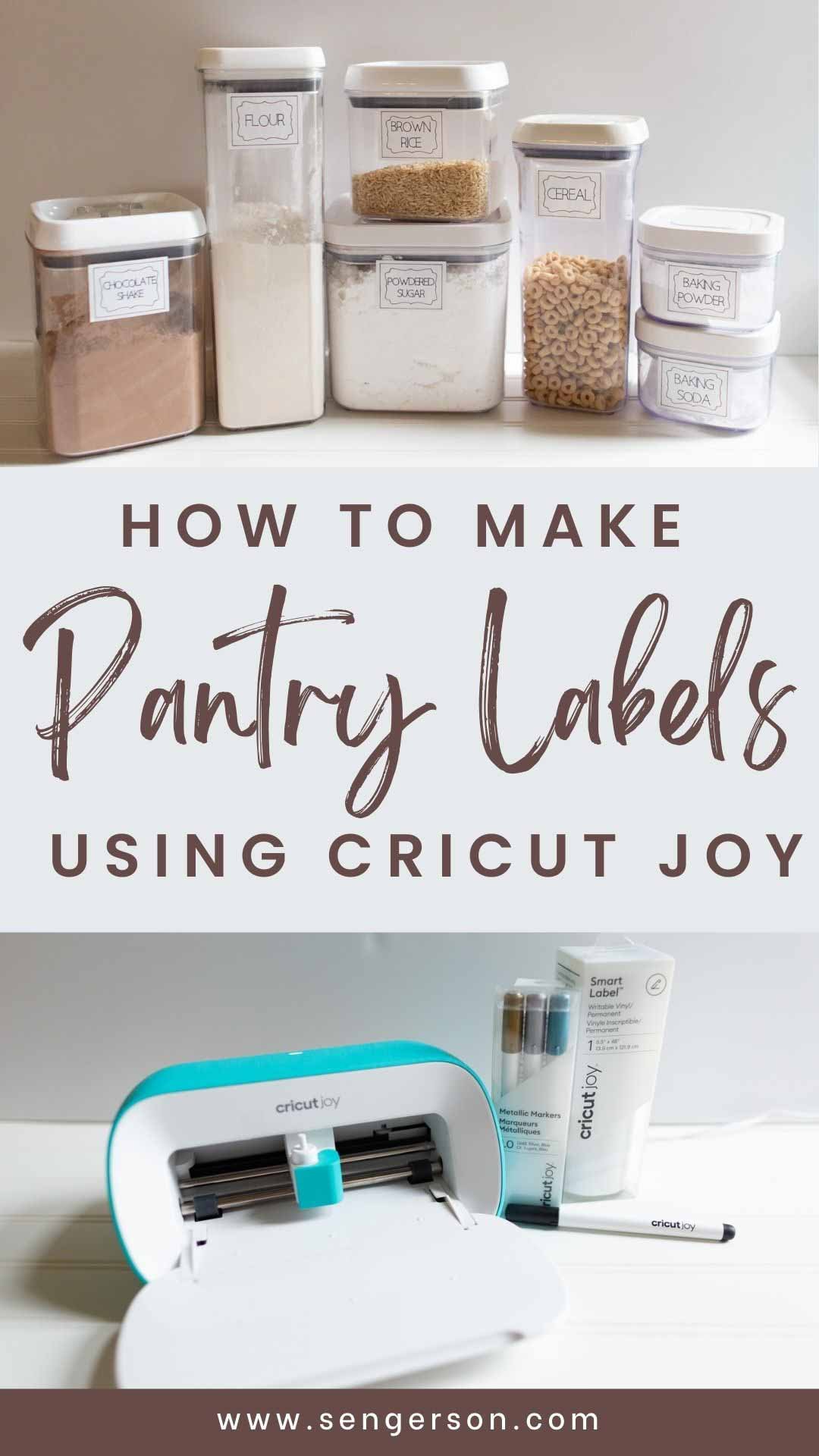 how to make pantry labels with cricut