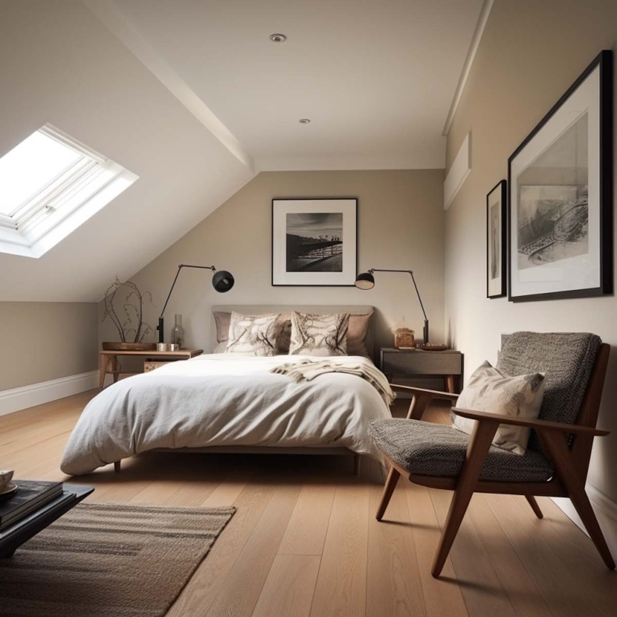 Small attic bedroom sloping ceilings best sale