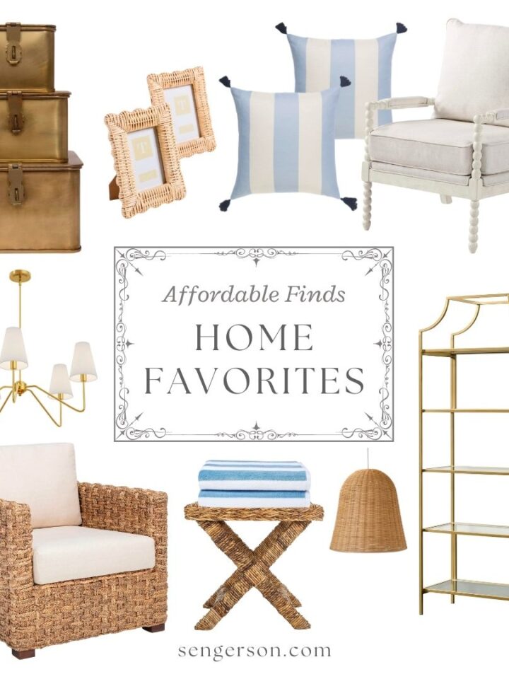 timeless home decor collage featuring classic modern pieces and neutral accents