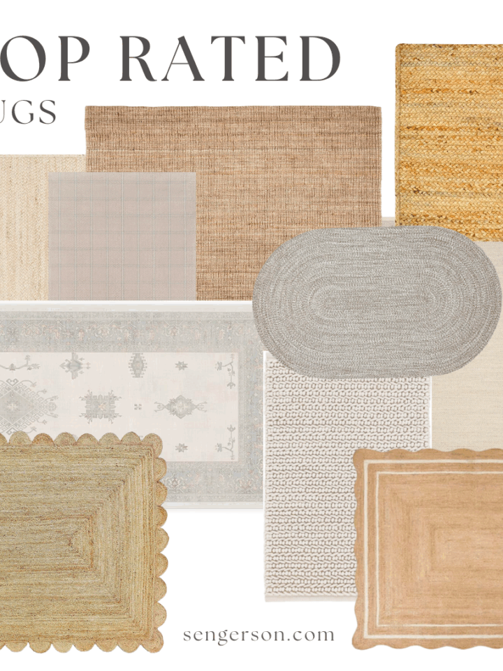 top rated rugs collage featuring popular home rug styles and neutral tones