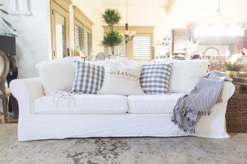 Truth About White Slipcovered Sofa With Kids And Pets